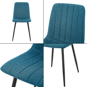 Stol Elsern set om 2 stål textil 89x43x51 cm [en.casa] välj modell