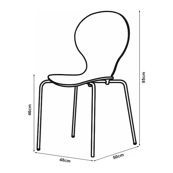 Matgruppsstol Etne 4-pack [en.casa]