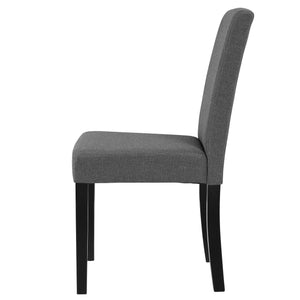 Stol Den Haag mörkgrå textil set om 2 eller 6 [en.casa]