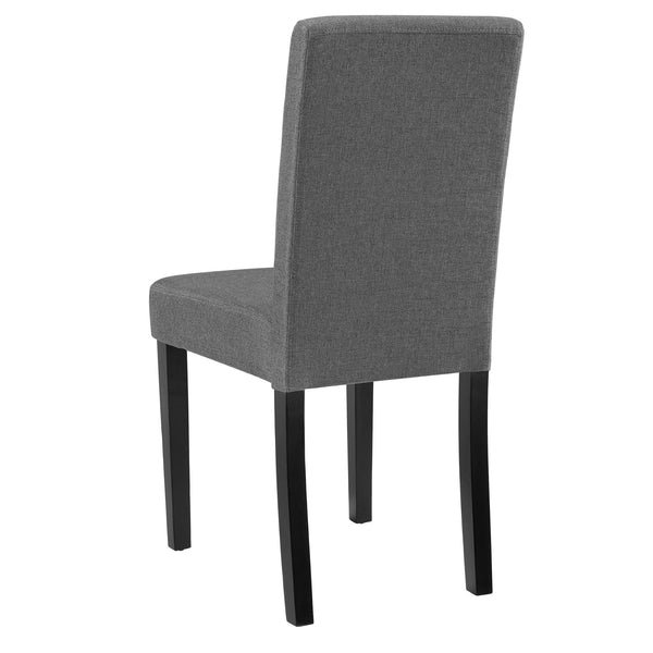Stol Den Haag mörkgrå textil set om 2 eller 6 [en.casa]