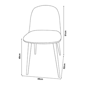 Stol Kangasala set om 2 konstläder 81x45x52 cm [en.casa] välj modell