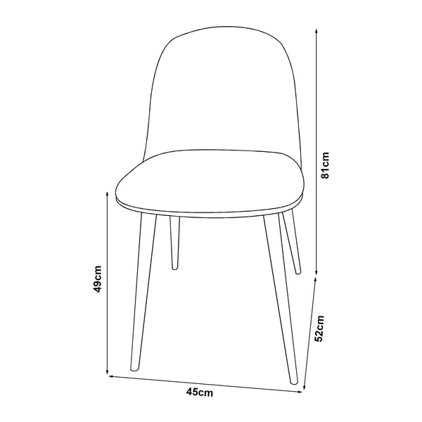 Stol Kangasala set om 2 konstläder 81x45x52 cm [en.casa] välj modell