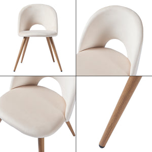 Stol Karijoki set om 2 sammet 77x50x55 cm [en.casa] välj modell