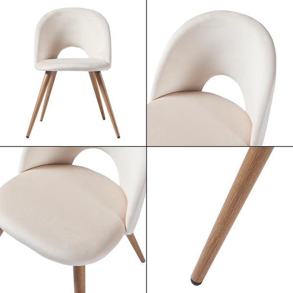 Stol Karijoki set om 2 sammet 77x50x55 cm [en.casa] välj modell