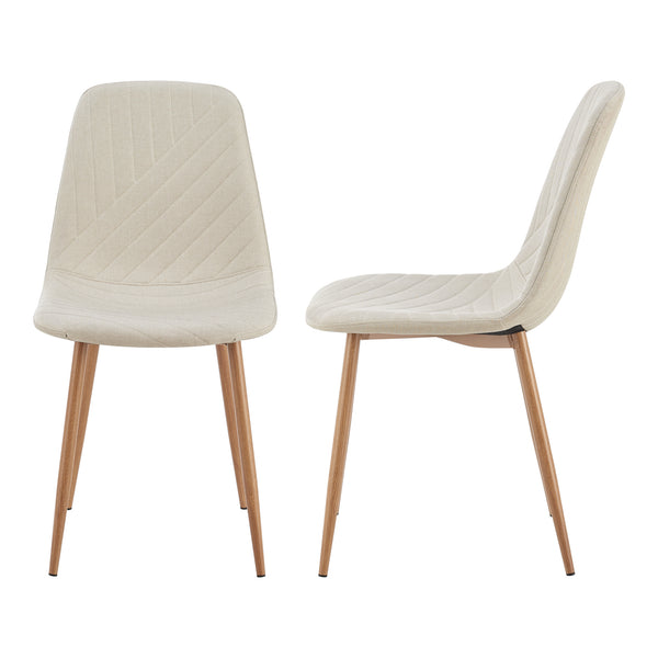 Stol Köfering set om 4 textil 88x44x55 cm [en.casa]