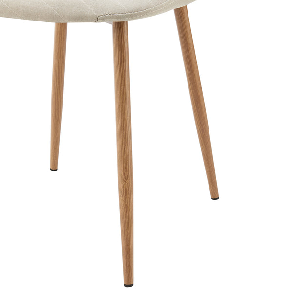 Stol Köfering set om 4 textil 88x44x55 cm [en.casa]