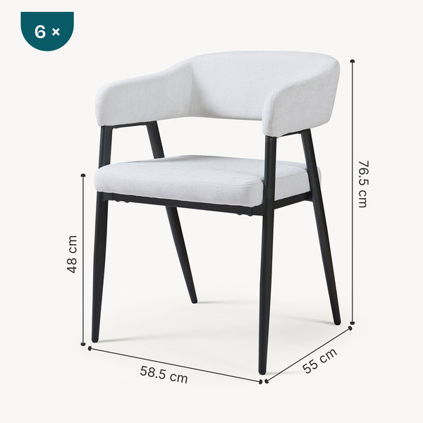 Matgrupp Stol Kohlmand Set [en.casa]