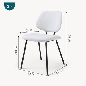 Matstol Köma vävtyg i set [en.casa]