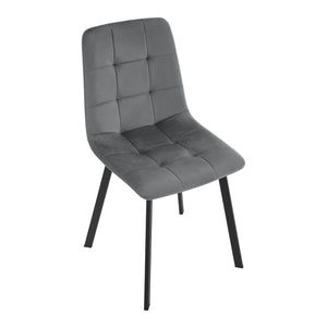 Stol Lexnitz set om 2 sammet stål 89x44x52 cm [en.casa] välj modell