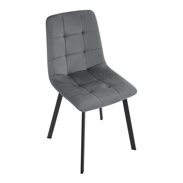Stol Lexnitz set om 2 sammet stål 89x44x52 cm [en.casa] välj modell