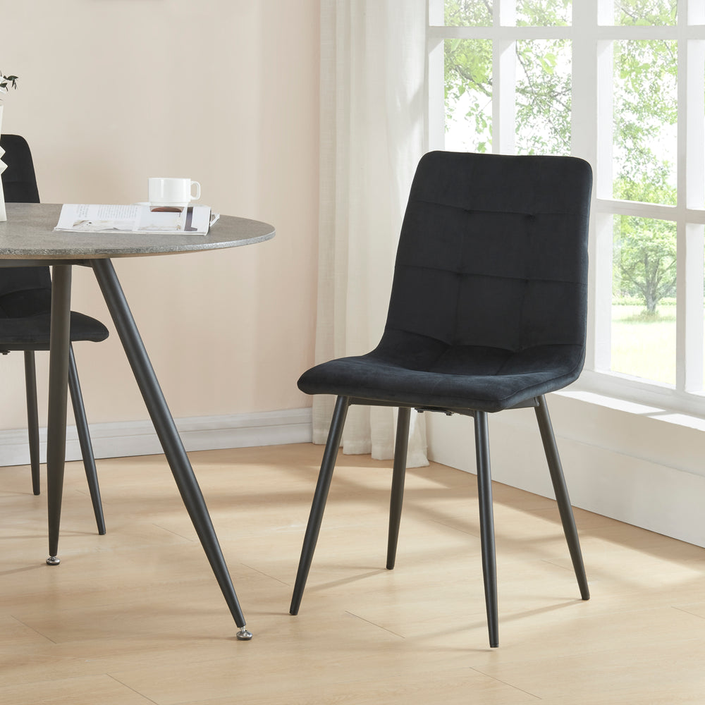 Matstol Lexnitz 2-pack med runda ben i olika färger [en.casa] - premiumXL