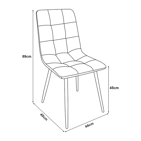 Stol Lexnitz set om 2 sammet 89x44x45 cm [en.casa] välj modell