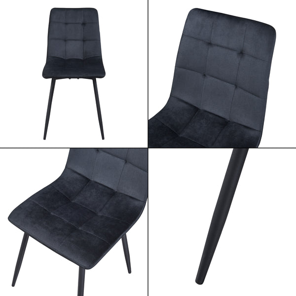 Stol Lexnitz set om 2 sammet 89x44x45 cm [en.casa] välj modell