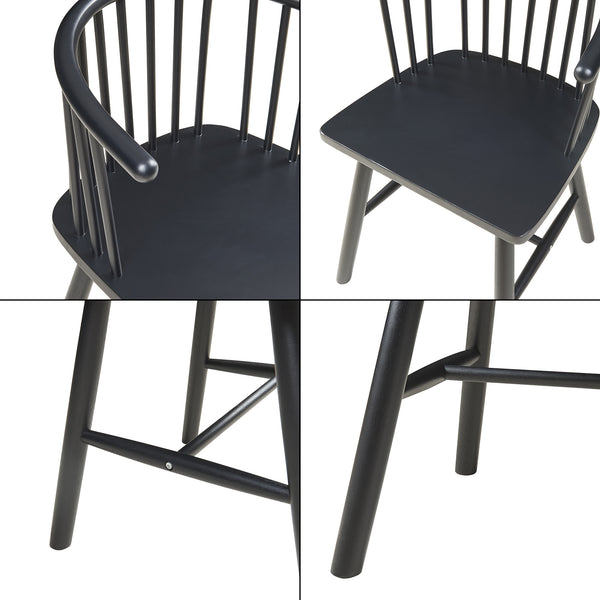 Matgruppsstol Stami 2-pack trä [en.casa]