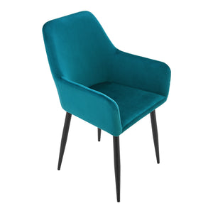 Karmstol Hollola set om 2 sammet stål 86x57x56 cm [en.casa] välj modell