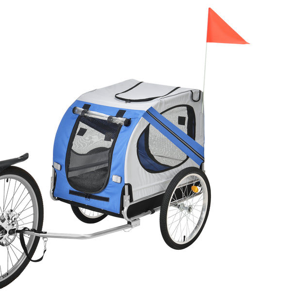 Cykelvagn för hundar 138x71x90cm stålram vattenavvisande max.26kg [pro.tec] i olika färger