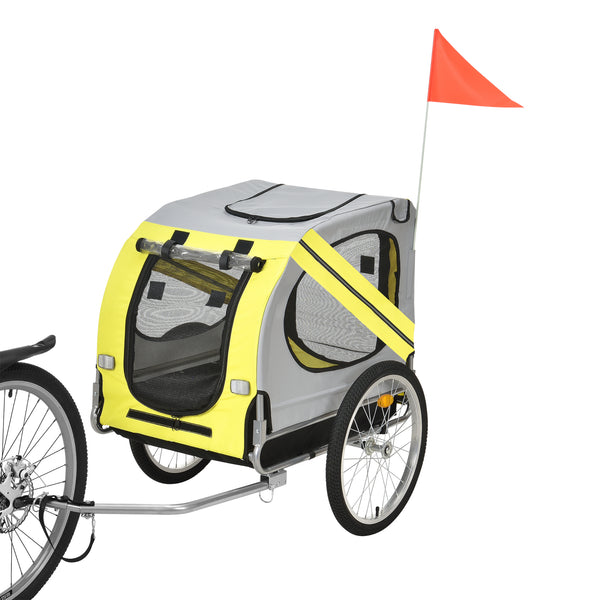 Cykelvagn för hundar 138x71x90cm stålram vattenavvisande max.26kg [pro.tec] i olika färger