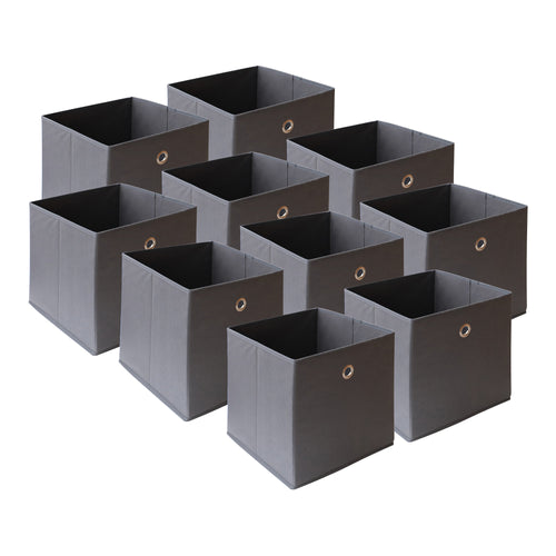 Hopfällbar förvaringslåda set om 10 28x30x30cm [en.casa] välj modell