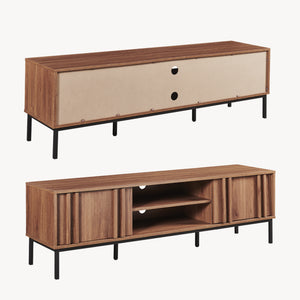 TV-bänk Kilmandar 160x40x49 cm valnötslook [en.casa]