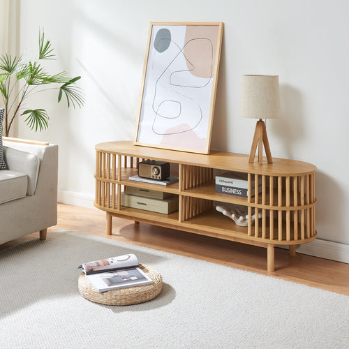 TV-bord Jarvenpaa bambu [en.casa]