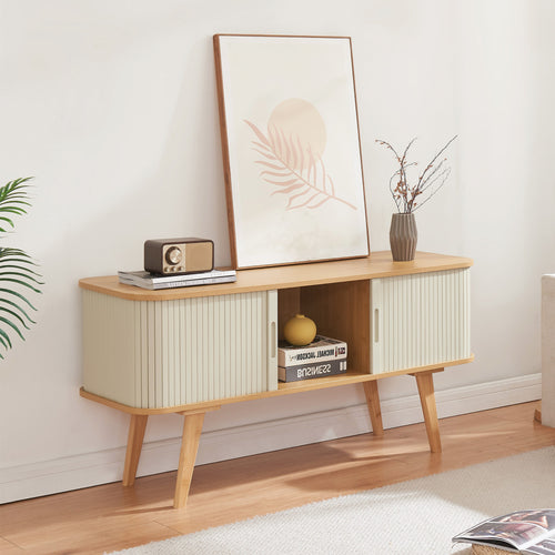 Tv-bänk Tysvær 120x40x58 cm natur [en.casa] 