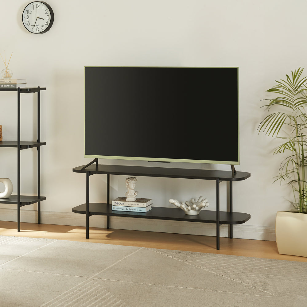 TV-bord Samnanger 120x40x45 cm Svart [en.casa] - premiumXL