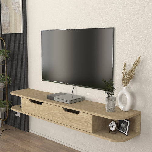 TV - Lowboard väggmonterad Karjali 150x30x19 cm eklook [en.casa] - premiumXL