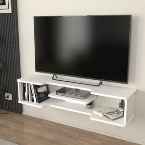 TV - Lowboard väggmonterad Yrela 120x30x26 cm Vit [en.casa] - premiumXL