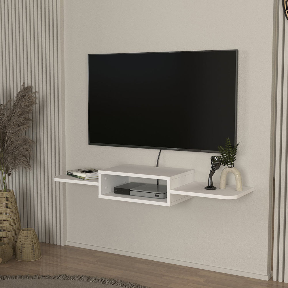 TV - låg skänk väggmonterad Tar 115x30x16 cm vit [en.casa] - premiumXL