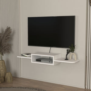 TV - låg skänk väggmonterad Tar 115x30x16 cm vit [en.casa] - premiumXL