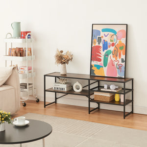 TV-bord Västiarharg 120x30x46 cm Svart/Valnötsutseende [en.casa] - premiumXL