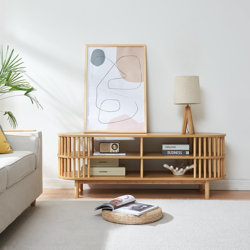 TV-bord Jarvenpaa bambu [en.casa]