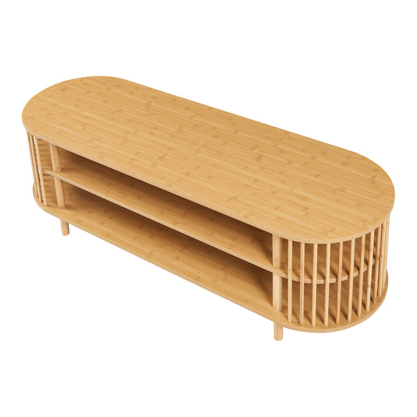 TV-bord Jarvenpaa bambu [en.casa]
