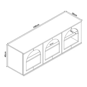 TV-bord Trorhun [en.casa]