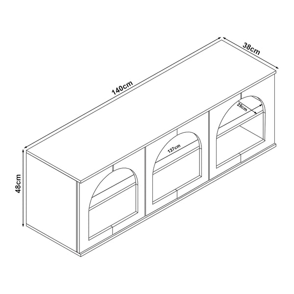 TV-bord Trorhun [en.casa]