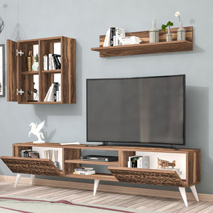TV-bordset Leka 3-del i olika färger [en.casa]