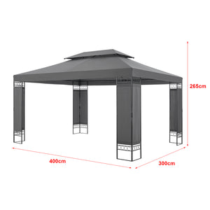 Marquee Lanciano Pavilion 400x300x265cm i olika färger [en.casa]