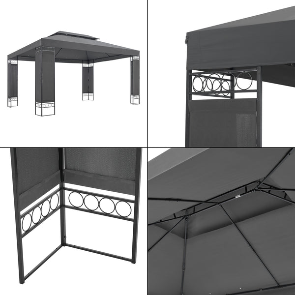 Marquee Lanciano Pavilion 400x300x265cm i olika färger [en.casa]