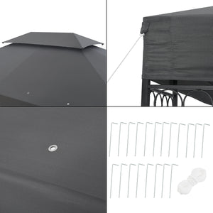 Marquee Lanciano Pavilion 400x300x265cm i olika färger [en.casa]