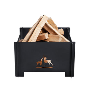 Eldfat Etnedal eldstad 25x40x40 cm metall svart [casa.pro] 