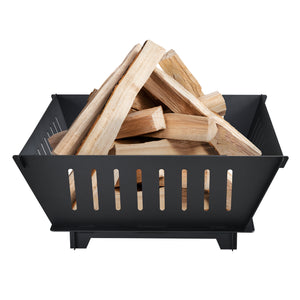 Eldfat Fedje eldstad 25x55x55 cm metall svart [casa.pro] 
