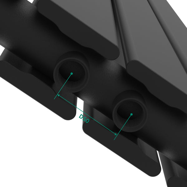 Designradiator Nore svart 180x30cm dubbelt lager 1122W [neu.haus]