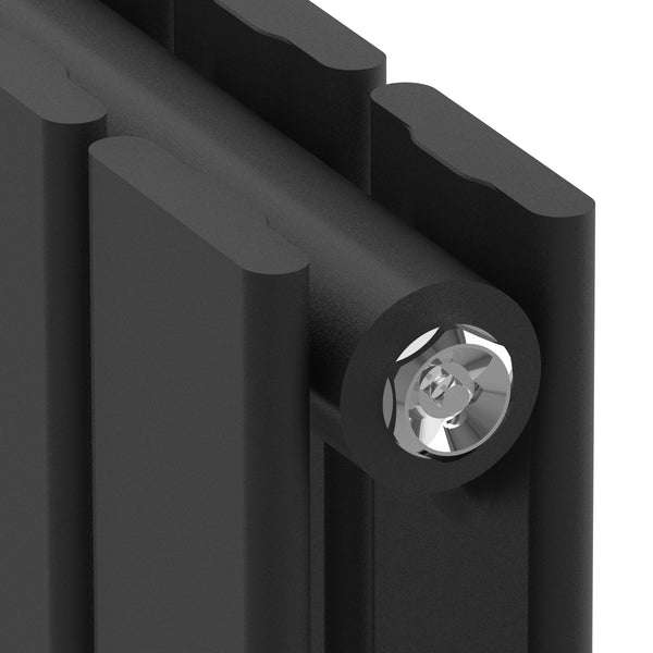 Designradiator Nore svart 180x30cm dubbelt lager 1122W [neu.haus]