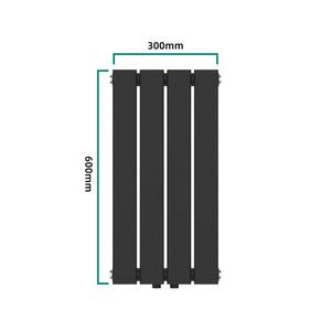 Designradiator Nore Svart 60x30cm Enkelskikt 249W [neu.haus]