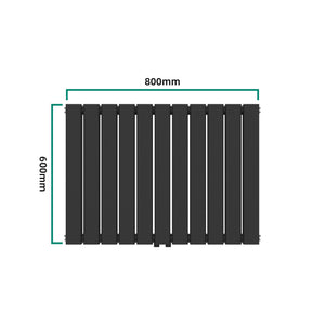 Designradiator Nore svart 60x80cm dubbelt lager 1097W [neu.haus]