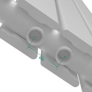 Designradiator Nore Vit 160x30cm dubbelt lager 1006W [neu.haus]