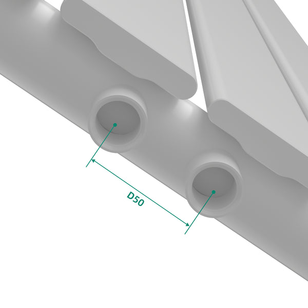 Designradiator Nore Vit 160x30cm Enskiktad 540W [neu.haus]