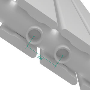 Designradiator Nore Vit 180x30cm dubbelt lager 1122W [neu.haus]
