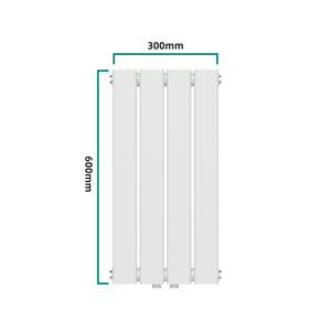 Designradiator Nore Vit 60x30cm Enkelskikt 249W [neu.haus]