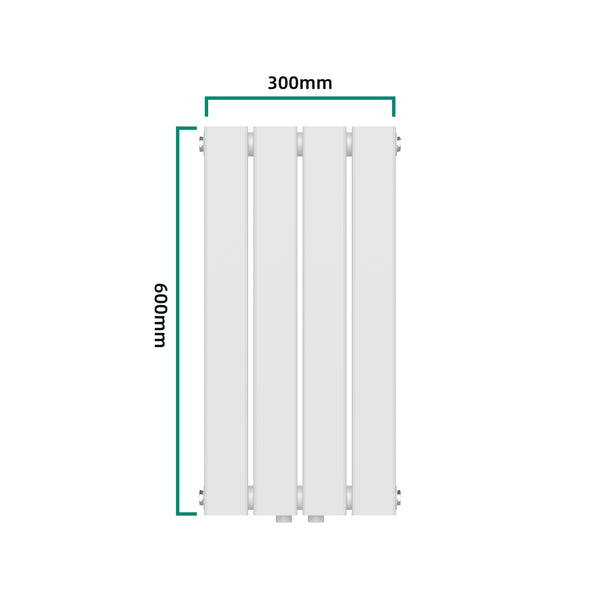 Designradiator Nore Vit 60x30cm Enkelskikt 249W [neu.haus]